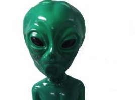 Green Bobble-head Alien